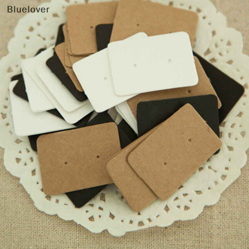Bluelover 50 ชิ้น Pro ประเภทจอแสดงผลต่างหูหู Studs ผู้ถือแขวนกระดาษคราฟท์การ์ดใหม่