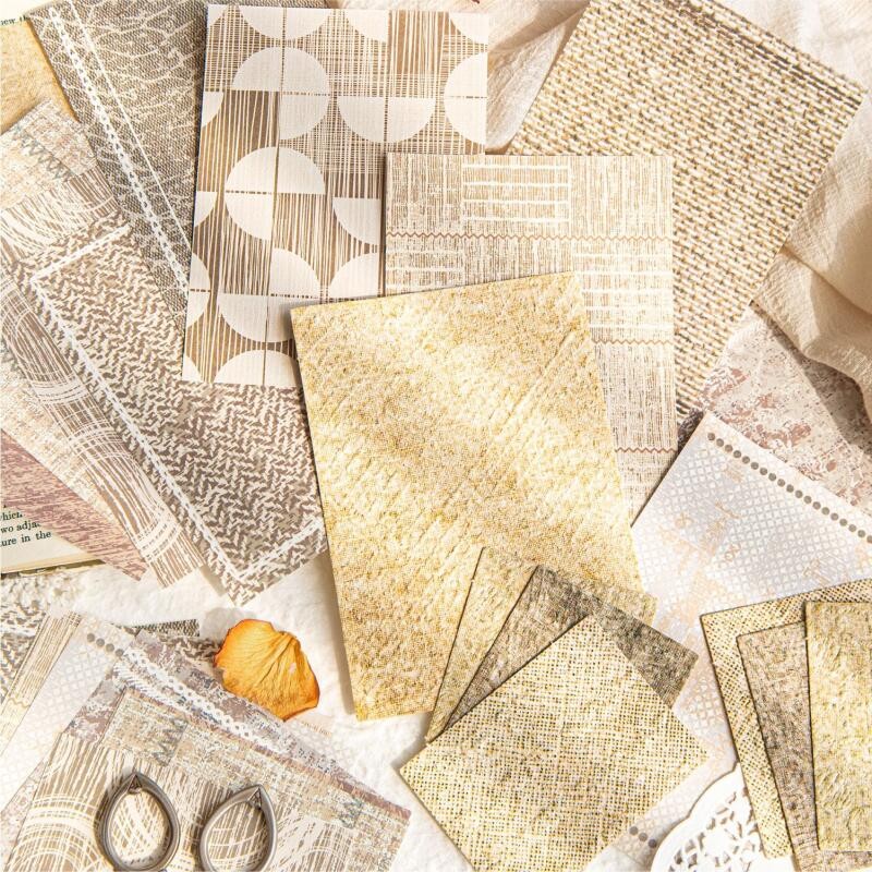 Wei 28 ชิ้น [ชุดสีกาแฟกระดาษ] Vintage Journal วัสดุกระดาษหลาย Deco กระดาษสมุดสติกเกอร์สมุดภาพ
