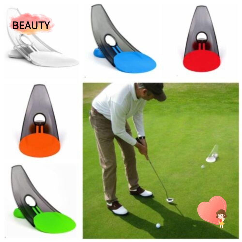 Beauty Golf Putting Practice, อุปกรณ์กอล์ฟในร่มกลางแจ้งเทรนเนอร์พัตเตอร์กอล์ฟ,แบบพกพา Professional Curved Design Parabolic Putting Hole