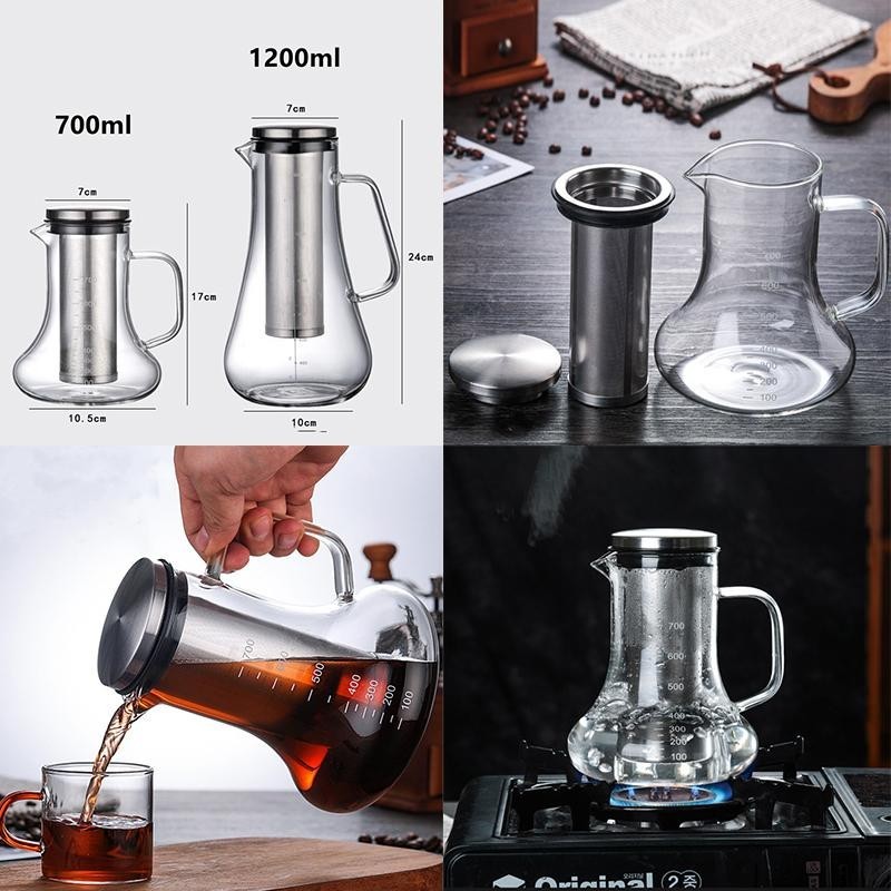ชุดชงกาแฟโคลด์บริว ขนาด 700ml/800ml เลือกได้หลายแบบ ดริปกาแฟเย็นสดชื่น รสชาตินุ่มนวล เหมาะสำหรับคอกาแฟเย็น
