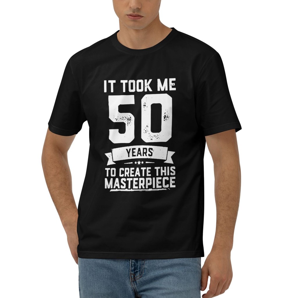 50 Years Old Joke Popular Printing O-Neck เสื้อยืดแขนสั้น