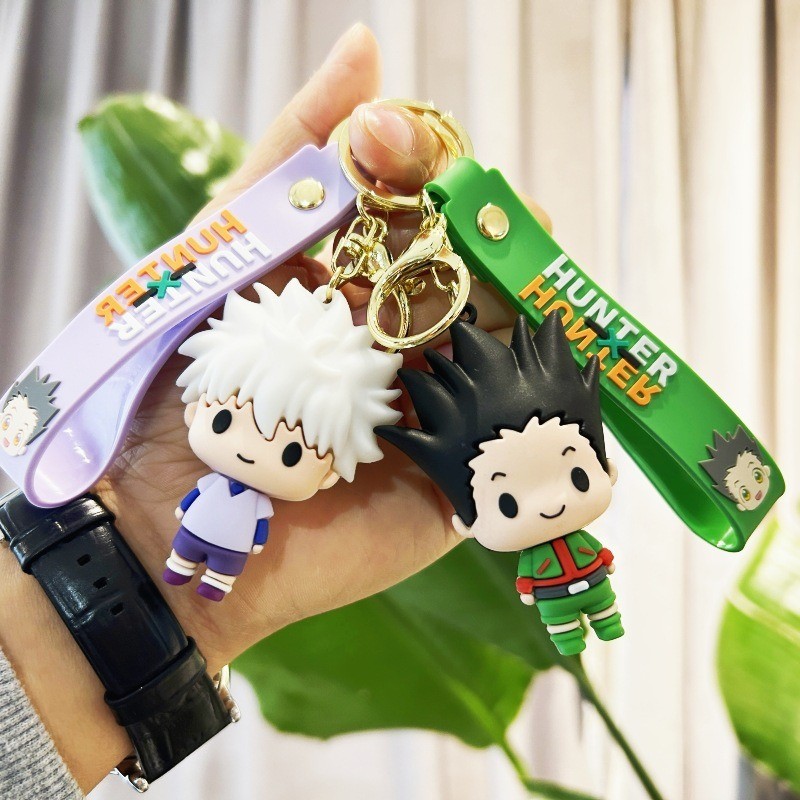 Hunterhunter พวงกุญแจ Series GON Killua Kurapika Hisoka Key Chain จี้อุปกรณ์เสริมการ์ตูน Key Ring