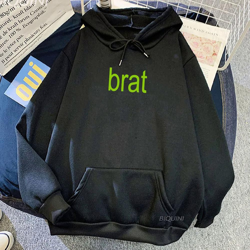 เสื้อแจ็กเก็ตแขนยาว Brat กราฟิกการพิมพ์ Sudaderas#04 วัสดุเส้นใยโพลีเอสเตอร์ ใส่ขับรถ ออกทริป เล่นกีฬาได้ ลายสวยผ้าดี