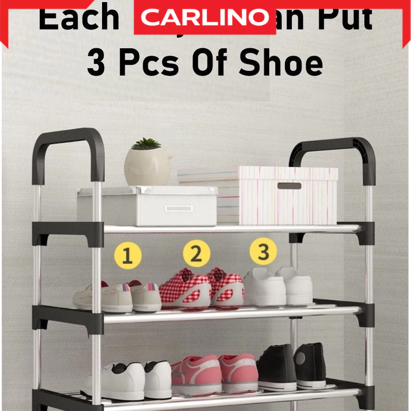 ลดล้างสต็อค!!!! ชั้นวางรองเท้าสแตนเลส 3-8 ชั้น/ Max Shoe Rack thumbnail 7