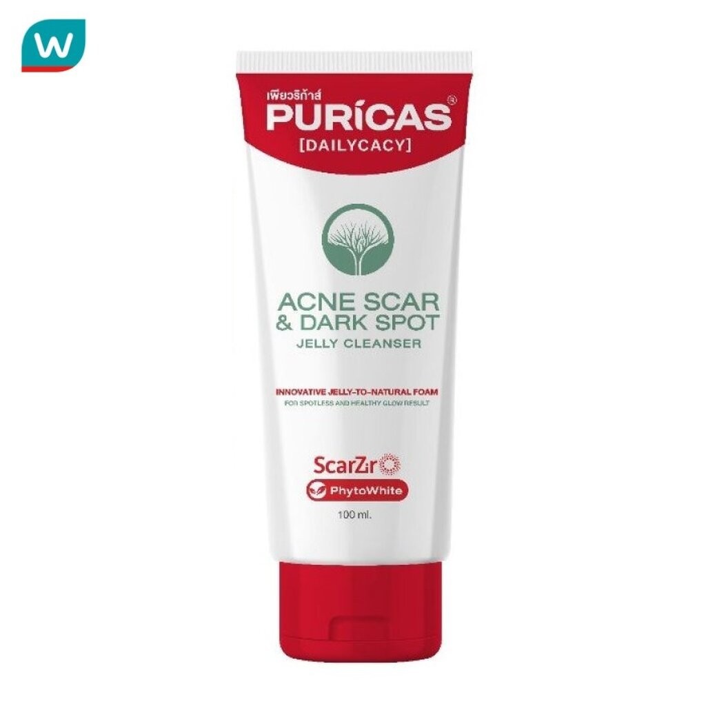 Puricas เพียวริก้าส์ แอคเน่ สการ์ แอนด์ ดาร์คสปอต เจลลี่ คลีนเซอร์ 100 มล.