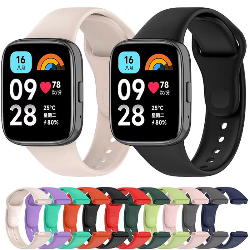 Watchband สายคล้องคอสําหรับ Redmi นาฬิกา 3 Original SmartWatch Band ซิลิโคน WristBand สร้อยข้อมือสําหรับ Xiaomi Redmi3 อุปกรณ์เสริมเข็มขัด Correa