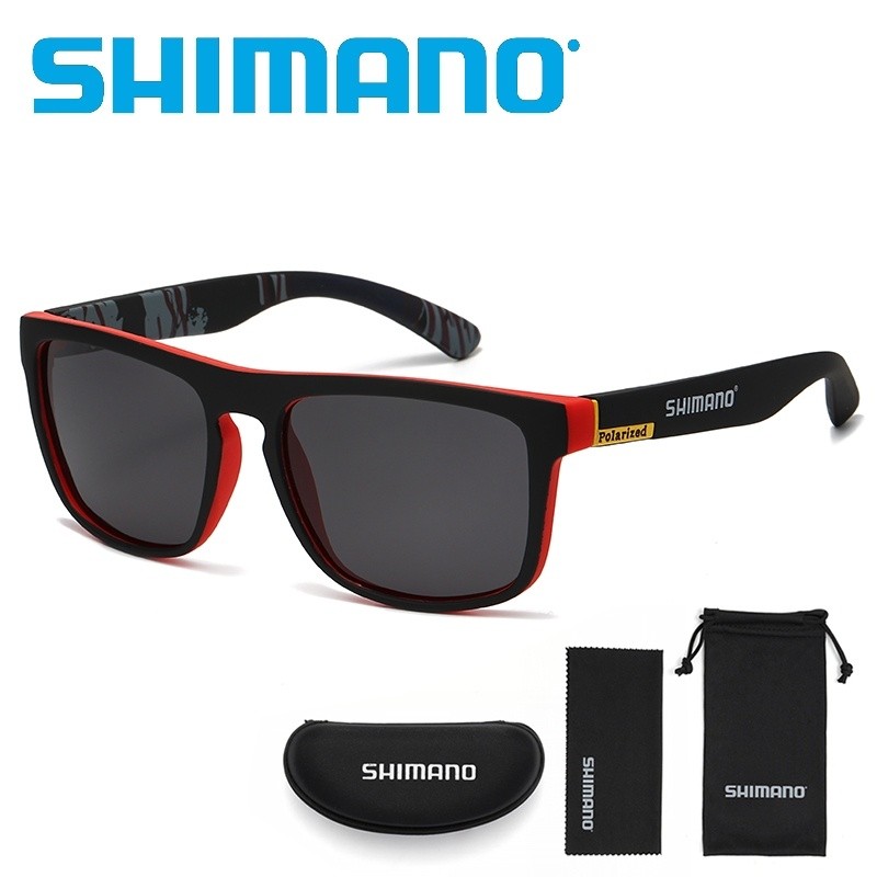 SHIMANO ชิมาโน่ แว่นกันแดดโพลาไรซ์กีฬาแฟชั่นอาทิตย์เฉดสี ยูวี400ป้องกันสําหรับผู้ชายและผู้หญิงล่าสัตว์กลางแจ้งตกปลาขับรถจักรยานแว่นตาพร้อมกล่อง