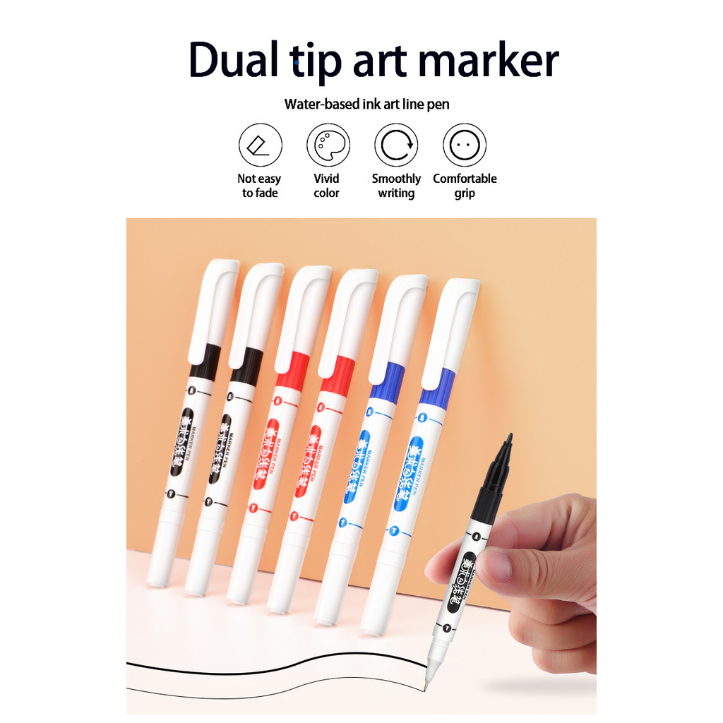 2in1, ปากกาลวด Tick, การวาดภาพกราฟฟิตี, โลจิสติก, การเรียนรู้การทำเครื่องหมาย (baoke-2934)