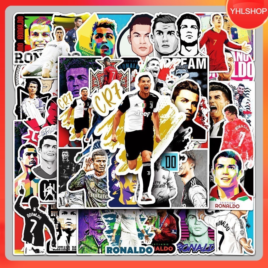 52แผ่น คริสเตียโน โรนัลโด Cristiano Ronaldo Soccer Football Sticker กันน้ำ DIY ติดรถ พร้อมส่ง