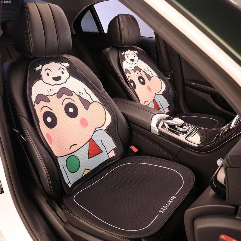 เบาะรองนั่งรถยนต์ห้าที่นั่งฤดูร้อนกันลื่นระบายอากาศการ์ตูนน่ารักเครยอนชินจังที่นอนรถโฟร์ซีซั่สากลพนักพิงศีรษะเก้าอี้เบาะรถ อินเตอร์ไอ