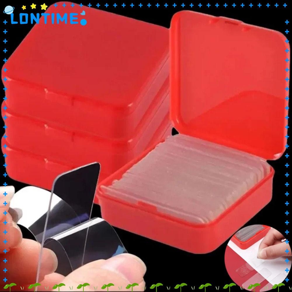 Lontime 60 ชิ้น/120 ชิ้นสติ๊กเกอร์ติดผนัง,นํามาใช้ใหม่กันน้ํากาวสองหน้า,มัลติฟังก์ชั่ที่ถอดออกได้โปร่งใส Non-markin เทปกาว