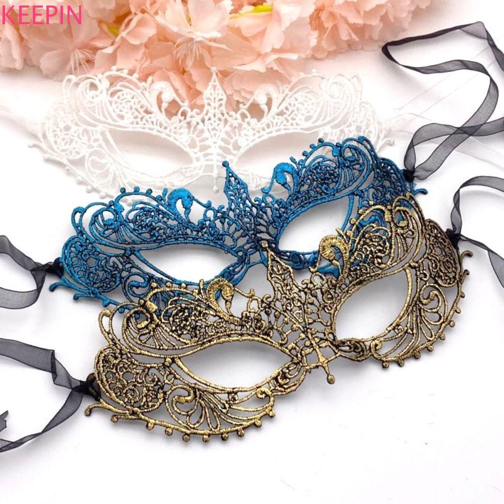 Keepin เต้นรําหน้ากากไนท์คลับสําหรับสาวฮาโลวีน Supply Face Mask คอสเพลย์ Prom Props Eye Mask เครื่องแต่งกายแสดง Party Supplies