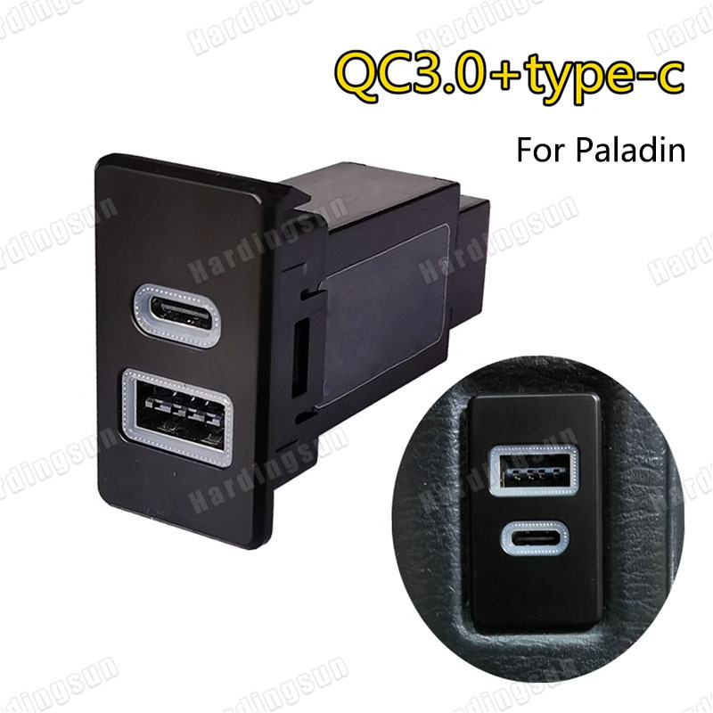 12v Quick Dual Port Charge USB QC3.0 Type-C PD อินเทอร์เฟซซ็อกเก็ต Fast Car Charger สําหรับ Nissan Paladin Patrol Y60 Y61