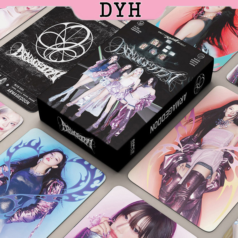 Dyh 55 ชิ้น aespa Photocard Armageddon อัลบั้ม KPOP LOMO การ์ดฤดูหนาว GISELLE คอลเลกชันการ์ด