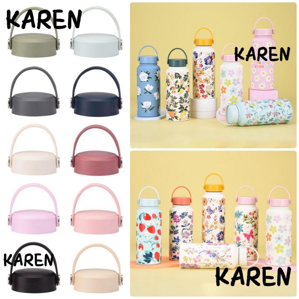 Karen 1 ชิ้น Thermos ถ้วยหมวก, สําหรับ 1000ml Splash Proof ขวดฝาปิด, ทนทานพร้อมที่จับอุปกรณ์เสริมขวด Universal ฝาครอบขวด