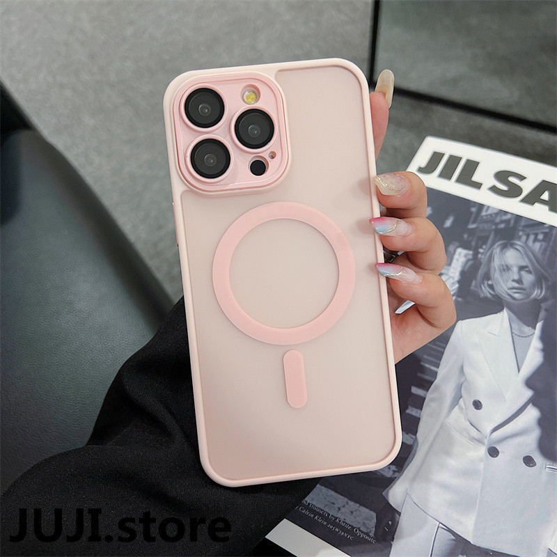 Juji 16 เลนส์โลหะเคสโทรศัพท์สําหรับ IPhone 16 Pro Max 12 13 14 15 Pro Max 11 16 Plus ปลอกโปร่งใสแม่เหล็กกันกระแทก