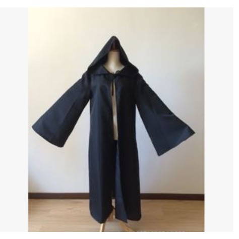 Star Wars เสื้อคลุมนักรบสีดำชุด cos เสื้อคลุมนักรบเจไดชุดคอสเพลย์