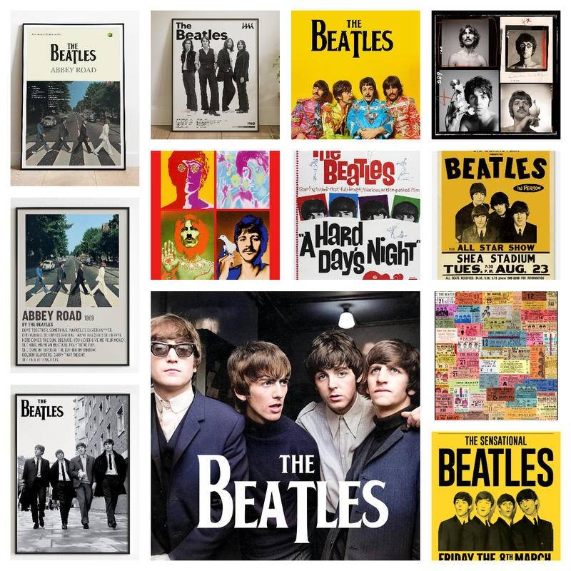 The Beatles โปสเตอร์ The Beatles อัลบั้มโปสเตอร์ Rock โปสเตอร์ Full HD Beatles แฟนของขวัญ Rock เพลงอัลบั้ม
