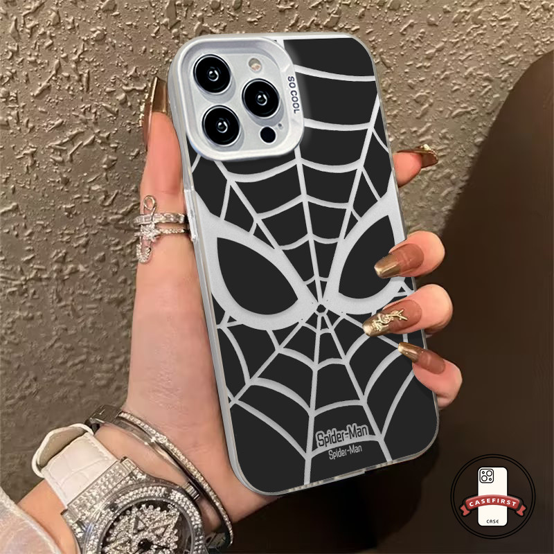 หรูหราการฉาบการ์ตูนสไปเดอร์แมนเย็นเคสสำหรับ Realme C35 C21 C30 C51 C33 C55 C20 C53 Note 50 7i 5 5i C67 C25 C20A C51s - รูปที่ 3