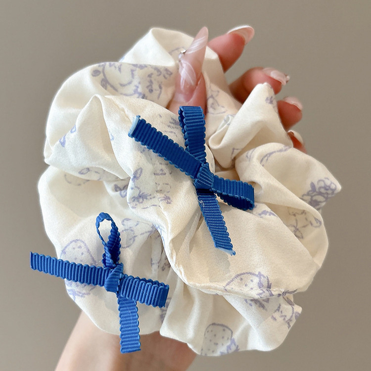 Jojo COCO กระต่ายใหญ่เกาหลีพิมพ์ผมหางม้า Tie ยางรัดผมยาง - รูปที่ 7