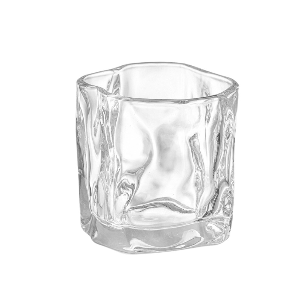 แก้วน้ำ  แก้วใส่เครื่องดื่ม วิสกี้ คอกเทล แก้ว Hologram สไตล์เกาหลี คาเฟ่ ผิวหยัก ทรงบิด สะท้อนสี โฮโลแกรม - รูปที่ 7