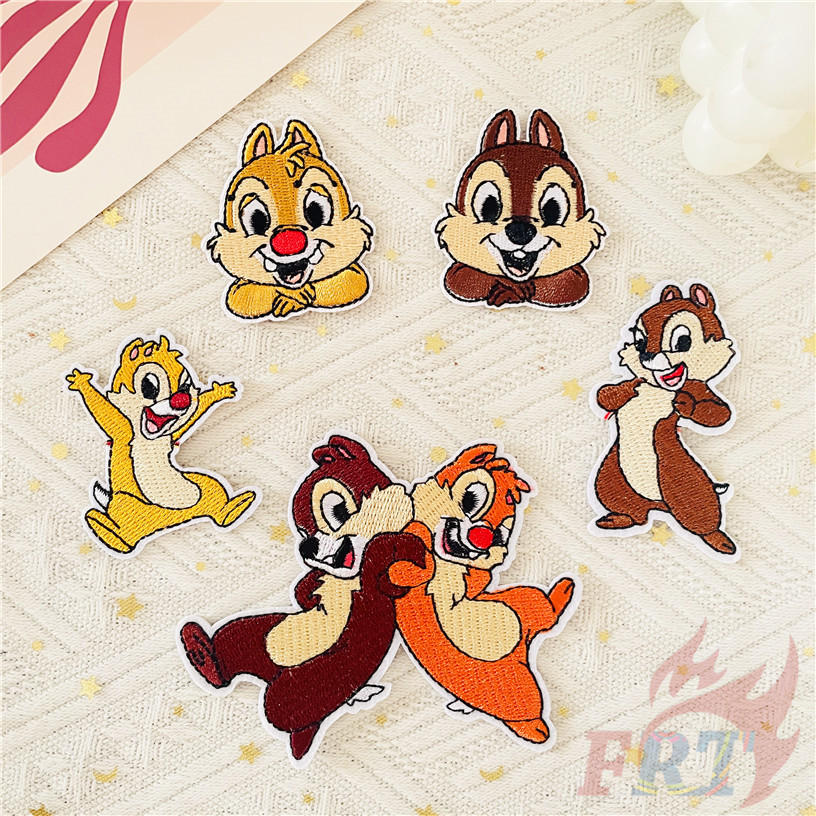 ❀ Cartoon Squirrel - Chip / Dale Iron-on Patch ❀ 1 ชิ้น Diy เย็บบนเหล็กบนป้ายแพทช์