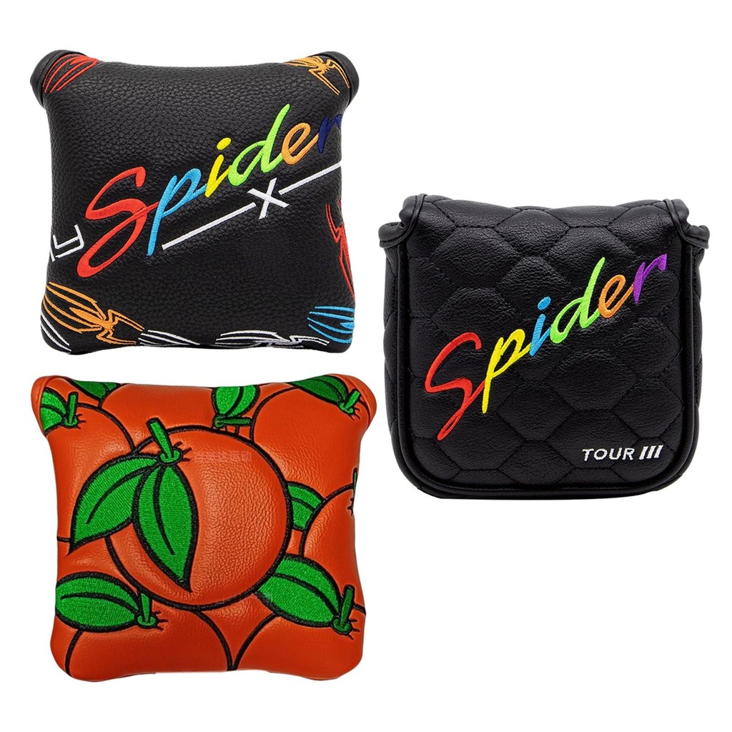 [unjitsh] หนังเทียมกอล์ฟพัตเตอร์พร้อมปิด Square Mallet Putter Cover Headcover