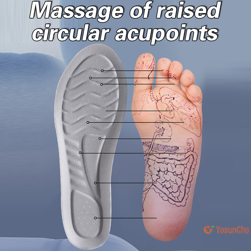 Yosuncho] PU Feet Sole Soft Orthopedic Sport Insoles สําหรับ Breathable Shock Absorption รองเท้าวิ่ง Pad สําหรับผู้ชายผู้หญิง Arch สนับสนุนพื้นรองเท้าใหม่