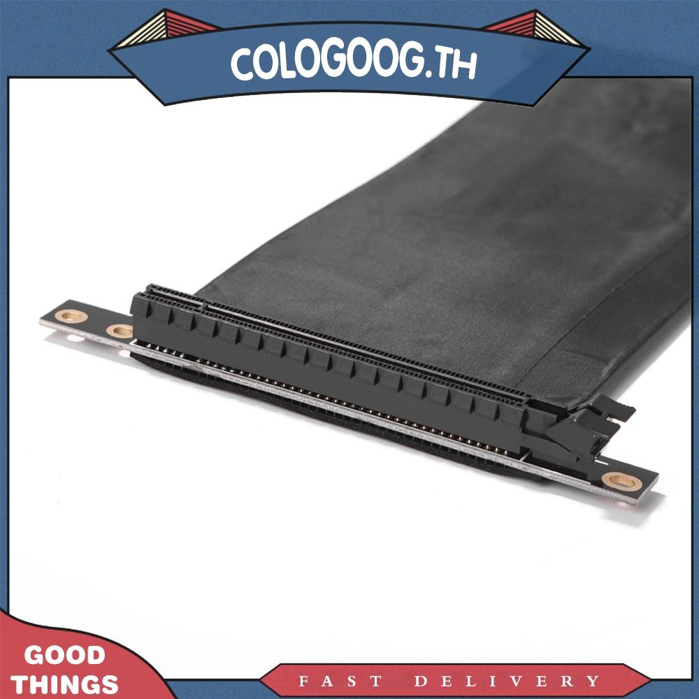 [colog.th] Pcie 3.0 16X สายต่อ 90 องศา PCI-E 16X ถึง 16X การ์ดไรเซอร์แบบยืดหยุ่น