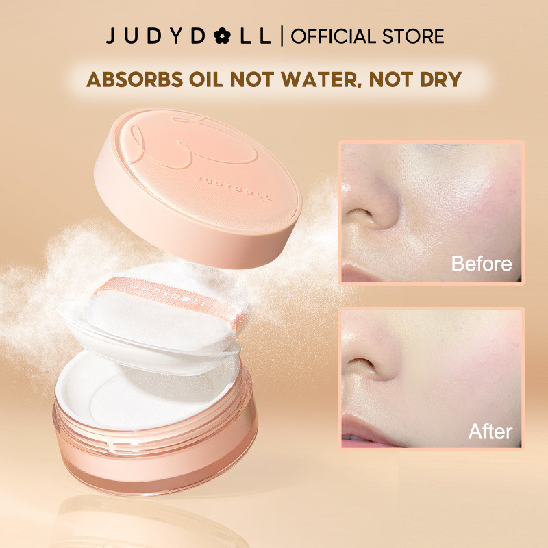 Judydoll แป้งอัดแข็ง เนื้อนุ่ม เบลอสีใหม่ คอนซีลเลอร์ Light Mist Soft-Focused Powder Long-Lasting