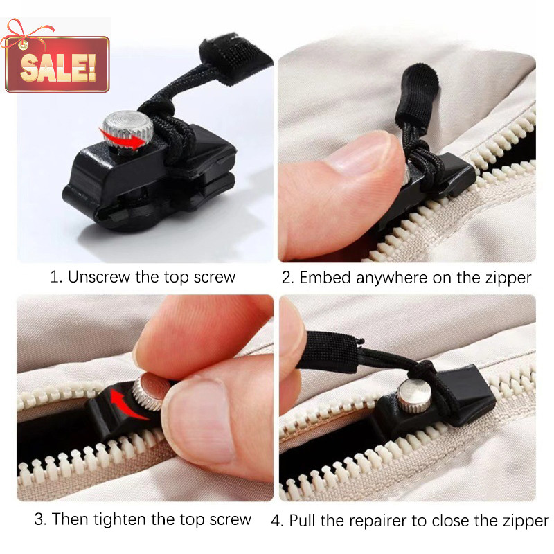 Bl 10 ชิ้น Universal ซิปชุดซ่อม Quick Instant ที่ถอดออกได้หัวซิปฟรีเย็บซิป Slider ดึงสําหรับแจ็คเก็ตกระเป๋า Coat A