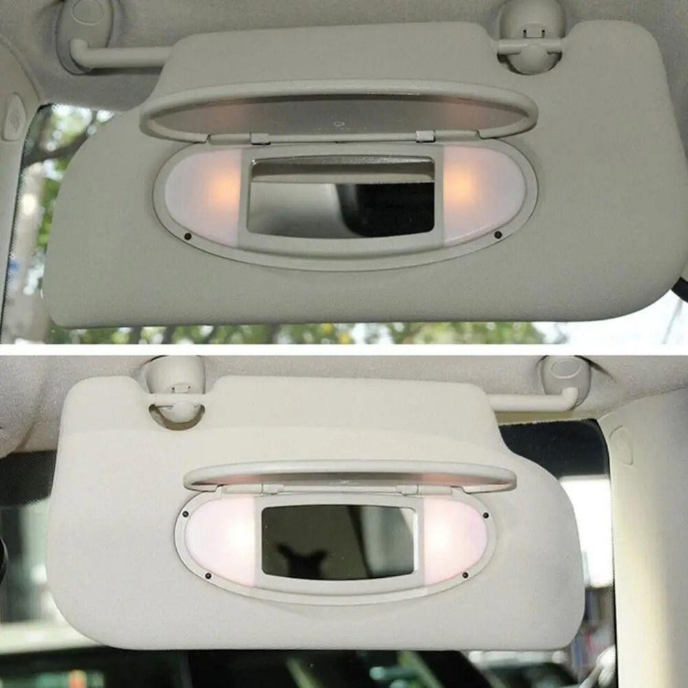Lollipo1 หลังคารถ Sunvisor, เปลี่ยนโคมไฟ Slice รถ Sun Visor, ABS โคมไฟฝาปิดบังแดดแผงกระจกโต๊ะเครื่องแป้งสําหรับ MINI Cooper S One D JCW R55 R56 R57 R59 R60