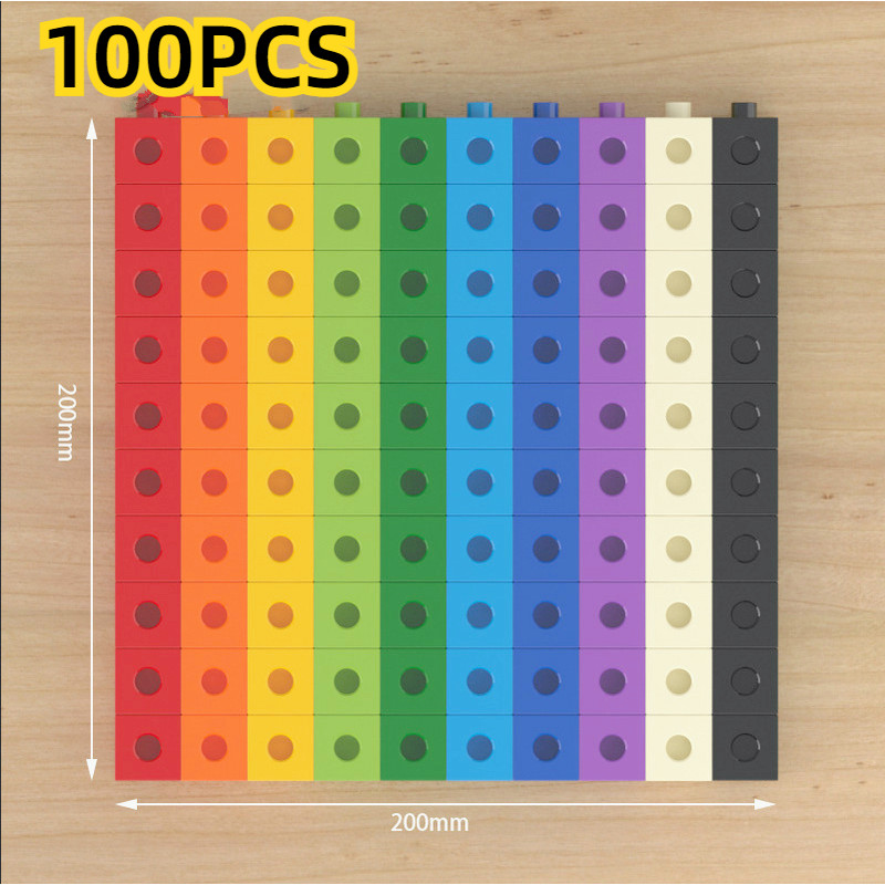 100 ชิ้น/เซ็ต 2x2x2 ซม.สแควร์ Cube รูปร่างอาคารบล็อกของเล่นเพื่อการศึกษาเด็กเด็ก DIY ประกอบบล็อกอิฐของเล่น
