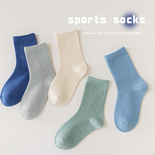 ถุงเท้าเด็กผู้ชาย ผ้าฝ้ายระบาย สีขาวบริสุทธิ์  ใช้ได้หลากหลา…