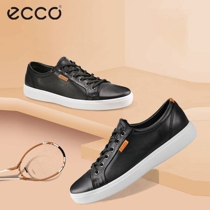 Ecco WOMENS SOFT 7 SNEAKER สีดํา 430003 Dm59