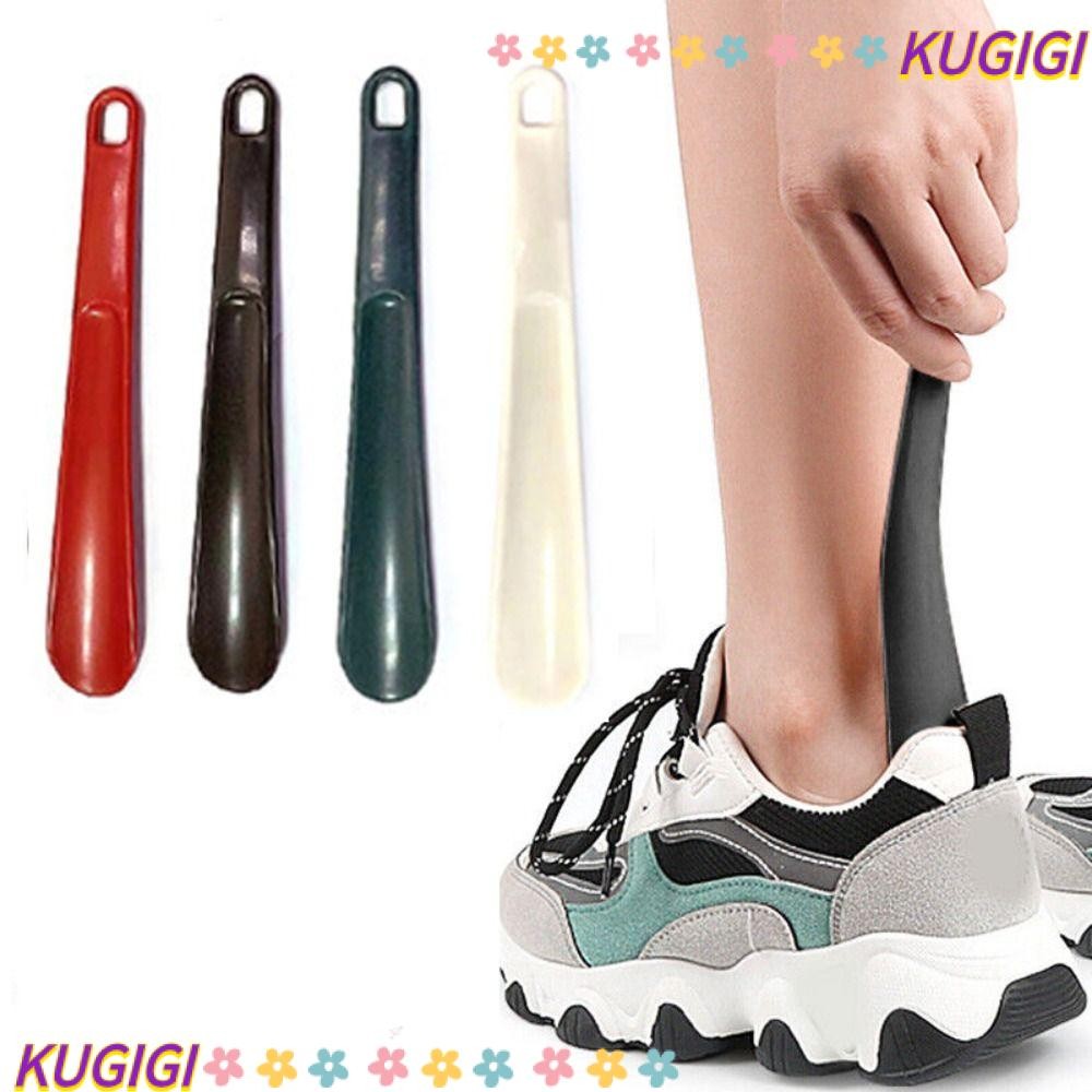 Kugigi แตรรองเท้า, ด้ายรองเท้าด้ามสั้นพลาสติก, อุปกรณ์ยกรองเท้าแบบพกพารูปทรงช้อน