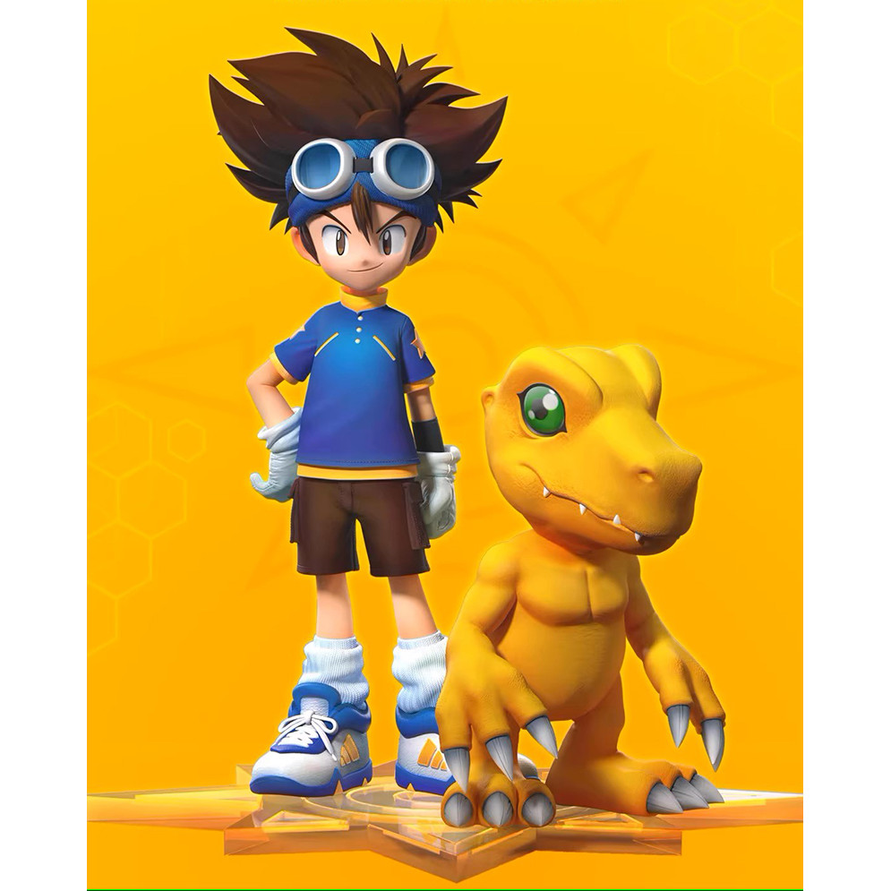 Digimon Adventure Yagami Taichi Agumon ฟิกเกอร์ของเล่นรุ่น