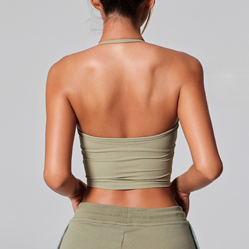 【LASYYOGA】 สปอร์ตบราโยคะ สายคอแฟชั่น หลังโป๋เซ็กซี่ เนื้อผ้ายืดหยุ่น