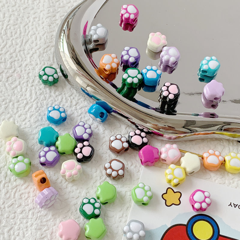 โดพามีนน่ารักสีโลหะผสมการ์ตูนแมวกรงเล็บลูกปัด DIY สร้อยข้อมือสร้อยคอโซ่โทรศัพท์มือถือเครื่องประดับ