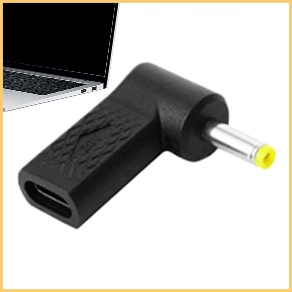 Usb C PD to DC Barrel Adapter ความเข้ากันได้สูงแหวน Barrel Plug to USB C อะแดปเตอร์ DC Charger เครื่