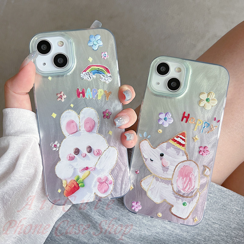 เคส OPPO Reno 12 12F 11 11F 10 8 8T 8Z 7 7Z 6 6Z 5 4 4G 5G Reno12 F Reno12F Reno11 Reno11F Reno10 Reno8 T Z Reno8T Reno8Z Reno7 Reno7Z Reno6 Reno6Z Reno5 Reno4 Feather Pattern Cute Rabbit Elephant Soft Case