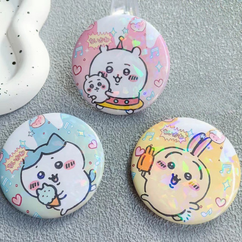 ชุด.BADGE.Chikawa Usagi โลหะสำหรับ.keychainและเครื่องประดับ พร้อมใช้งานสำหรับวันเกิดและการแต่งตัวแบบ