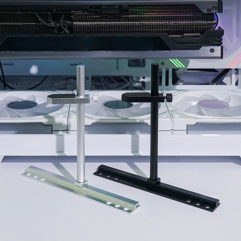 BTM ที่ยึด GPU สล็อตเดี่ยวอะลูมิเนียม ปรับยึดการ์ดวิดีโอคอมพิวเตอร์ที่ปลอดภัย