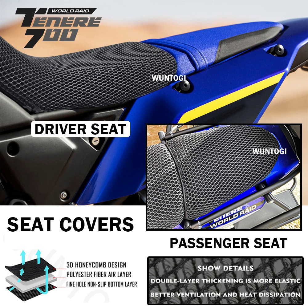 QL New Tenere 700 World Raid Accessories Seat Covers For Yamaha Tenere 700 World Raid 2022 T700 T7 S