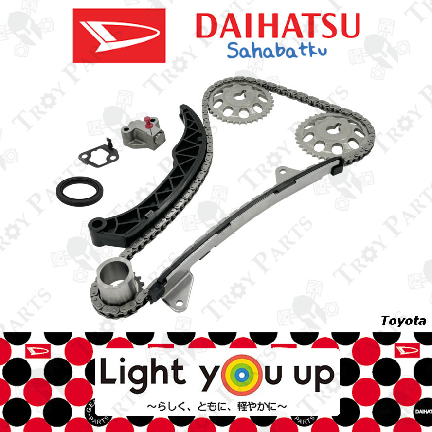 (9 ชิ้น) ชุดโซ่ไทม์มิ่ง Daihatsu Toyota Sienta NSP170 Yaris NSP150 NSP151 Avanza F653 F654 1.5 2NR-F