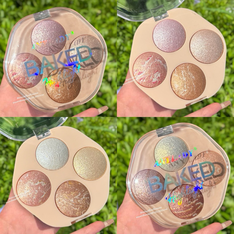 (สั่งในไลฟ์ลด50%) พาเลท ไฮไลท์ บลัชออน Anylady​ Highlight 4 เฉดสี ไฮไลท์หน้าเงา ฉ่ำวาว เนื้อชิ​มเมอร