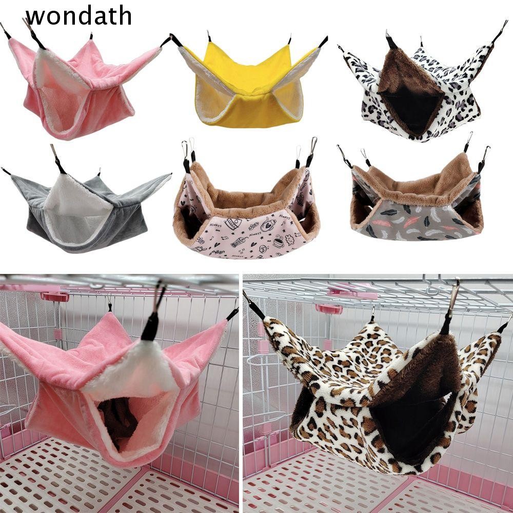 Wonda ถุงนอนสัตว์เล็ก Double-layer Thicken กระต่ายที่มีสีสันกระรอกสบาย Guinea Pig Nest