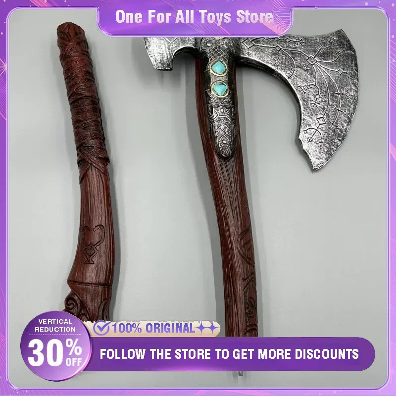 92cm God of War Leviathan Axe Weapon Model PU Material Detachable Kratos Sword Samurai Toy Weapons A