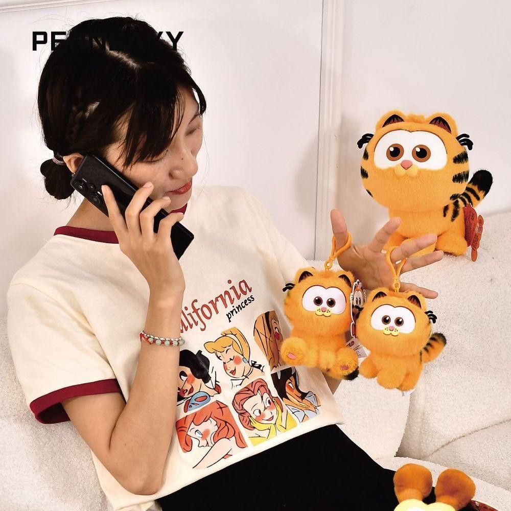 Perneaky พวงกุญแจอะนิเมะ, PP Cotton แขวนเครื่องประดับ Garfield พวงกุญแจตุ๊กตา, ของขวัญน่ารักของเล่น Key Ring Bag Decor
