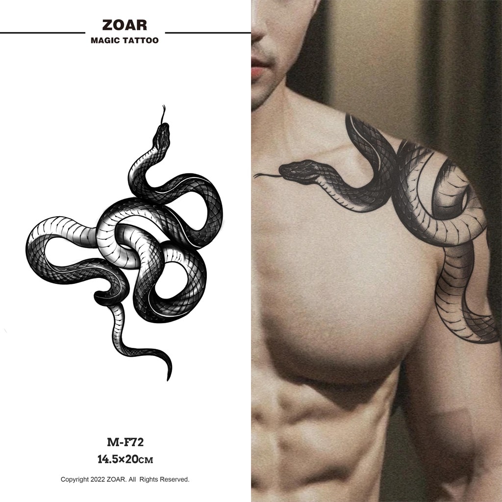 ZOAR M-F72 tattoo ยันต์ห้าแถว เจดีย์เก้าชั้น ดอกบัว สติ๊กเกอร์รอยสักสมุนไพร กันน้ำ กันรอย ยาวนาน กึ่งถาวร แสดงสี